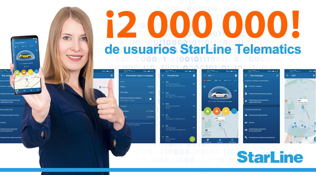 2000000 usuarios StarLine Telematics